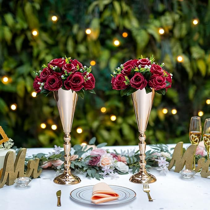 Flower Centerpieces for Wedding Tables: Wedding Table Decorations Burgundy Flower Balls Centerpieces for Engagement Cerebration Party Center Pieces 2 Packs