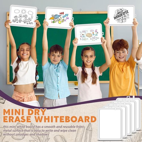 Outus Mini Dry Erase Whiteboards - 10 Pack Double-Sided Magnetic Boards for Kids & Students | 8.5 x 11''