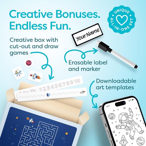 JOYSPECTIVE® Kids Artwork Frames - Changeable No-Drill Display for 130+ Art Projects | Easy-Swap Black 2-Pack