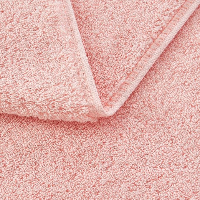 COZYART Pink Bath Towels for Bathroom 2 Pcs, 27x54 100% Cotton Bath Towel Set Super Soft Highly Absorbent Durable 650 GSM Shower Towels for Daily Use