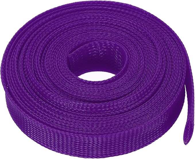 uxcell Expandable Sleeving, 1-inch 25ft Cable Sleeve, Purple