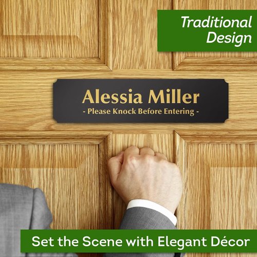 My Sign Center Custom Door Office Sign - Personalized Wall Plaque | 2x8 Inch, USA Made