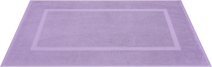 Cotton Paradise 100% Cotton Turkish Bathmat Set, Soft Absorbent Quick Dry, 2 Piece 20x34 Bathmat Floor Set, Lilac