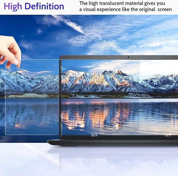 Peslv 13.3 Inch Laptop Privacy Screen for 16:10 Computer Monitor, Anti Glare Blue Light Filter Protector, Removable 13" Security Shield Compatible with Lenovo Hp Dell Acer Asus Thinkpad Envy Xps