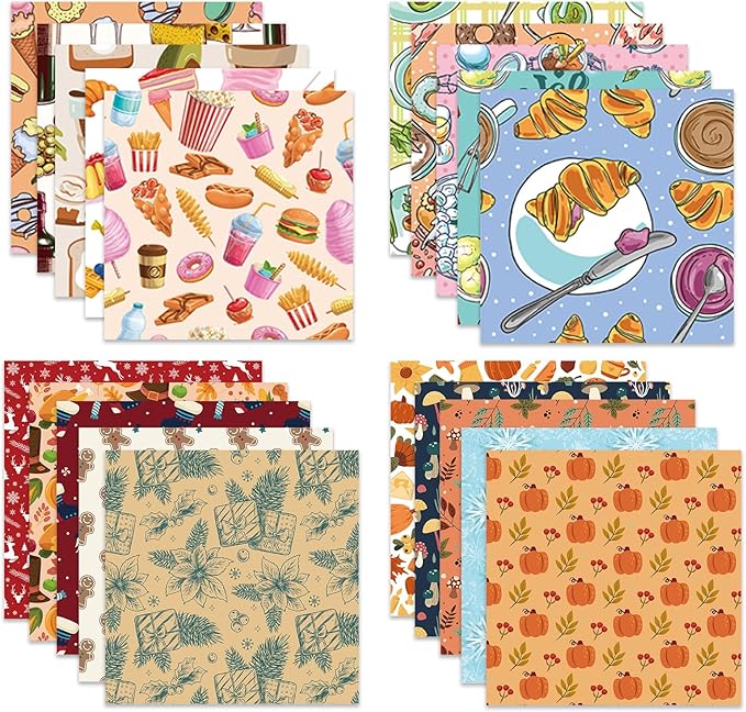 Origami Paper Kit 100 Sheets 70GSM 6 Inch Square Double Sided Color 100 Vivid Solid Colors for Hand Crafts Origami Paper Arts Creativity.Winter Dessert
