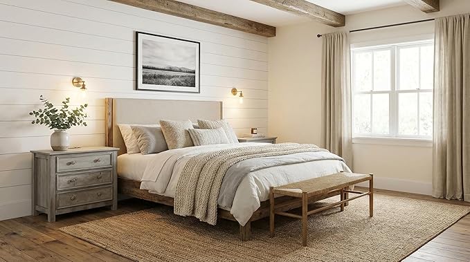 LGHM Large Nightstand with Charger Station, Dressers for Bedroom with 3 Drawers, 25.6" Tall Chest of Drawers Closet Organizers & Storage Clothes -Textured Borders for Living Room, Hallway, Gray
