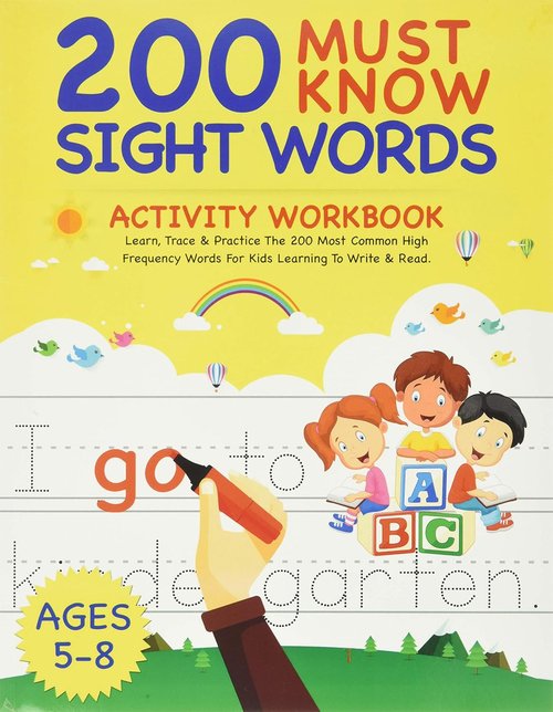 200 Must Know Sight Words Workbook by [Brand Name] - Learn, Trace & Practice Essential Words | Ages 5-8