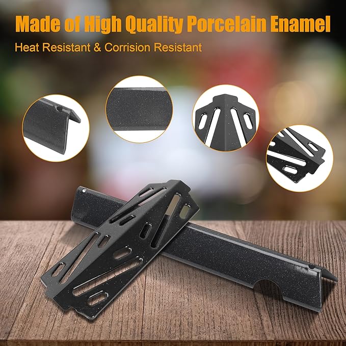 17 1/8'' Flavorizer Bars and Heat Deflector Replacement for Weber Genesis II E-410 E-435 S-435, Genesis II/LX 400 Series (2017 and Newer),Porcelain-enameled Accessories for Weber 66033 66040"