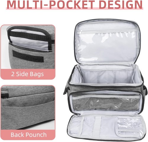 ALSLEA First Aid Bag - Portable Medical Supplies Organizer for Travel & Outdoor Use | Small Gray Design