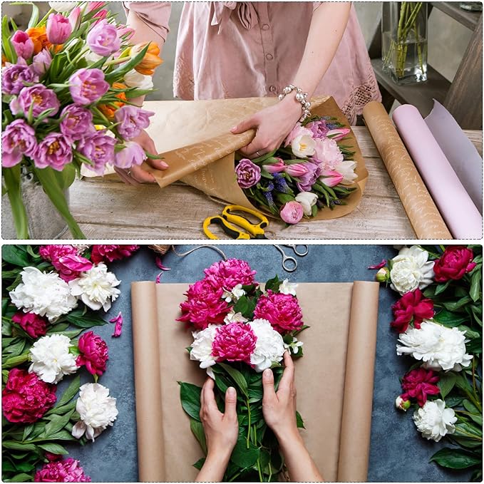 MECCANIXITY Flower Wrapping Paper Waterproof Floral Wrap Plaid Light Green Gift Packaging 22.8 x 22.8 Inch Used for DIY Crafts Bouquet Packaging 10 Pcs