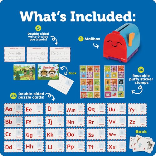 Learning Resources Alphabet Learning Mailbox - Montessori ABC Letter Tracing & Writing Practice Toy for Preschoolers