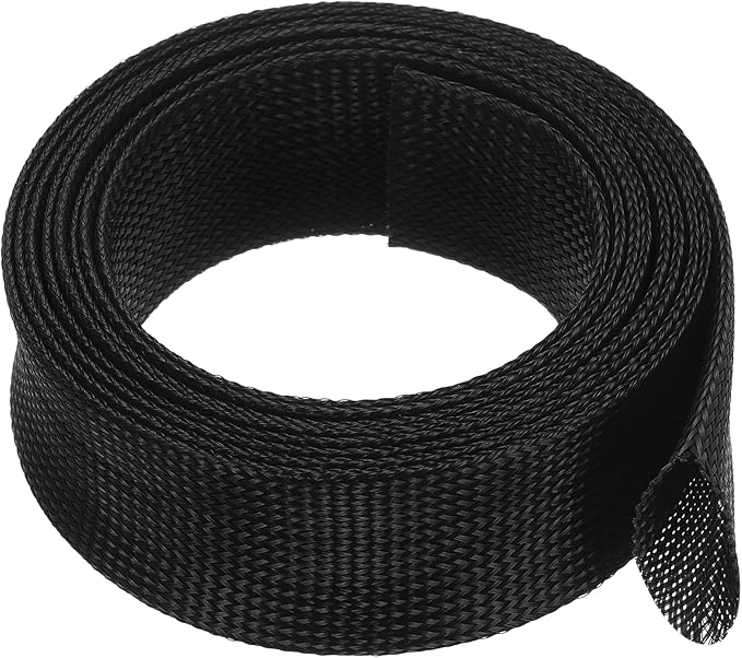 uxcell Expandable Sleeving,2 3/4-inch 10ft Cable Sleeve, Black