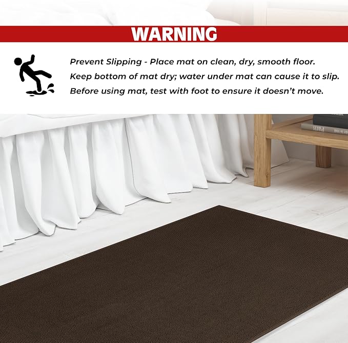 Cotton Paradise 100% Cotton Turkish Bathmat Rug, Soft Absorbent Quick Dry Non Slip, 20x34 Bathmat Rug, Chocolate Brown