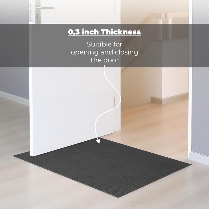 Cotton Paradise 100% Cotton Turkish Bathmat Rug, Soft Absorbent Quick Dry Non Slip, 17x24 Bathmat Rug, Dark Gray