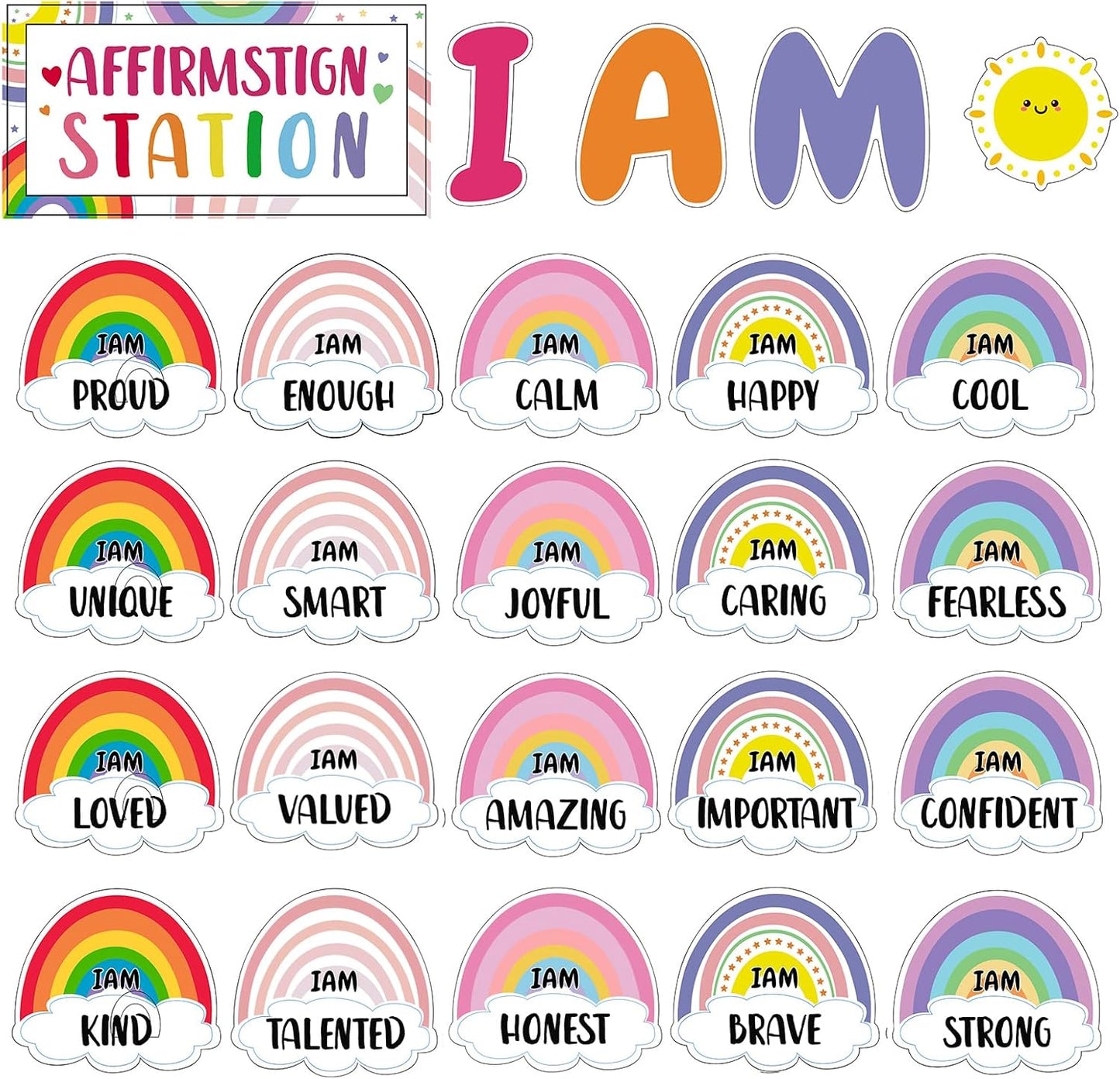Summer Bright Bulletin Board Set - Motivational Posters for Classroom & Home Decor | Growth Mindset Cutouts
