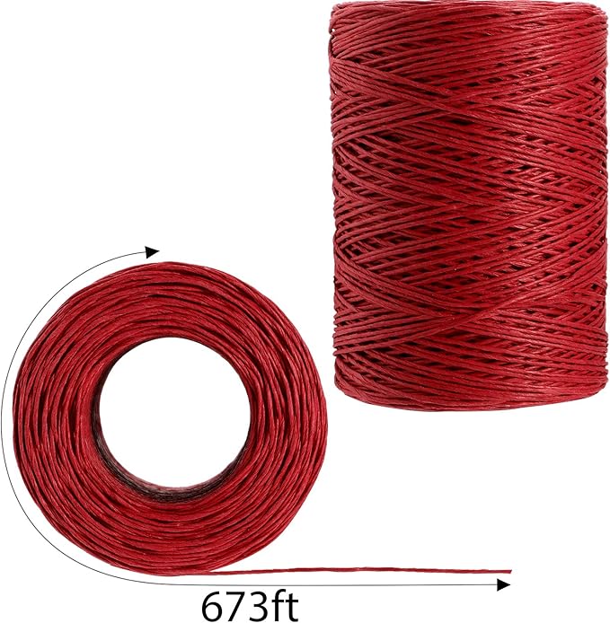 Syhood 673 Feet Floral Vine Bind Wire Rustic Wrapping Wire for Flower Bouquets(Red)
