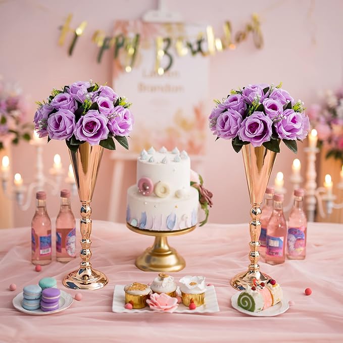 Flower Centerpieces for Wedding Tables: Wedding Table Decorations Lilac Flower Balls Centerpieces for Engagement Cerebration Party Center Pieces 10 Packs