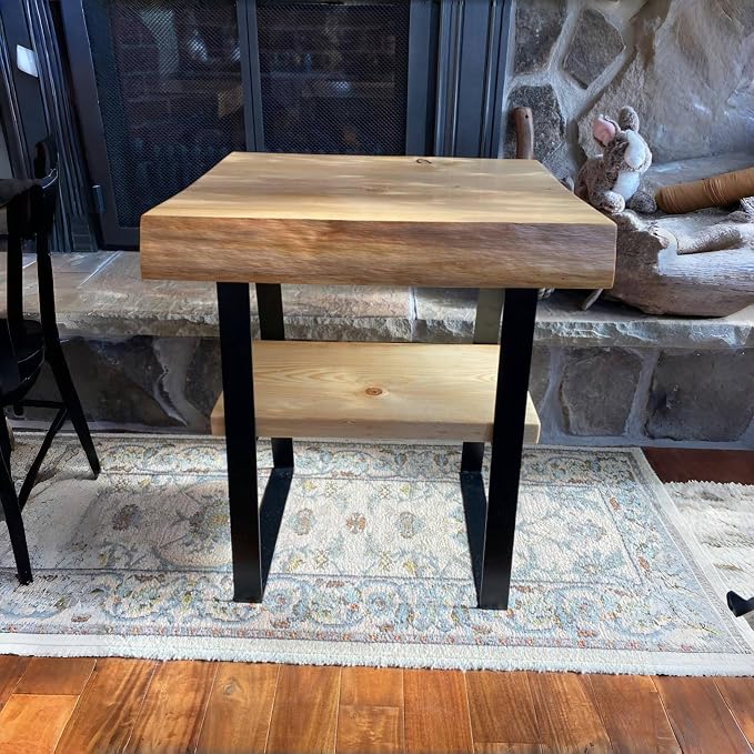22 Inch Tall Metal Table Legs,Trapezoid Coffee Table Legs, Industrial Metal Desk Feets Set of 2 Mid Century Home DIY Furniture Projects