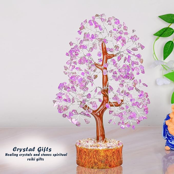 Amethyst Tree - Crystal Tree - Purple Crystal - Gemstone - Feng Shui Money Tree - Crystal Tree of Life - Crystal Bonsai Tree - Spiritual Tree - Crystal Decor - Chakra Tree - Good Luck Charm