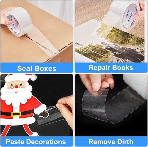 JARLINK Heavy Duty Clear Packing Tape - 24 Rolls, 2.8mil Thickness, 1.88" Wide, 60 Yards Each