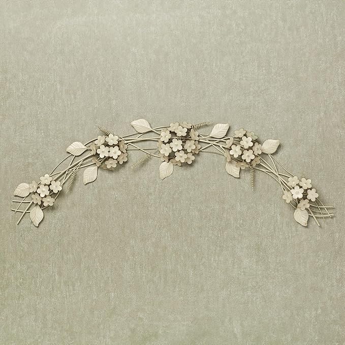 Touch of Class Creamy Gold Hydrangea Metal Wall Topper