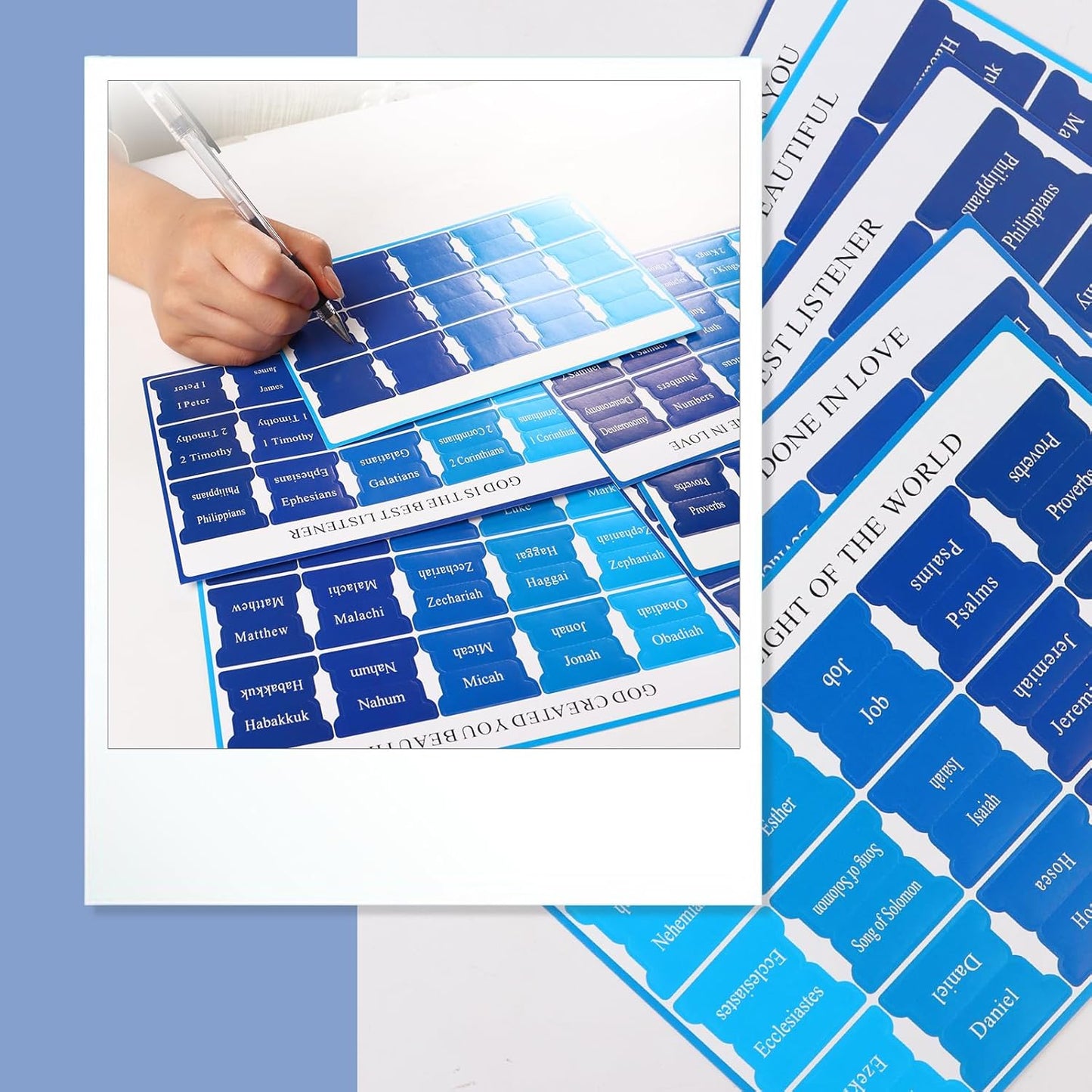 Skiennix Bible Dividers Tabs - 90 Large Print Index Bookmarks for Easy Study | Ideal Christian Gifts