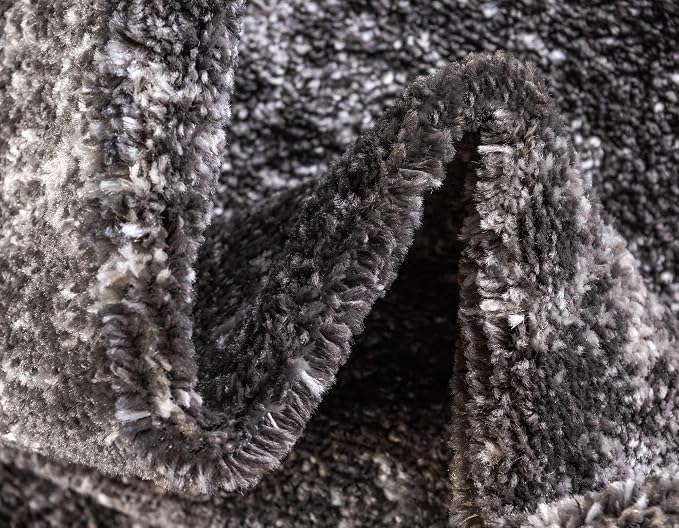 Unique Loom Bromley Collection Area Rug - Wells (7' 1" x 10' Rectangle, Dark Gray/ Gray)