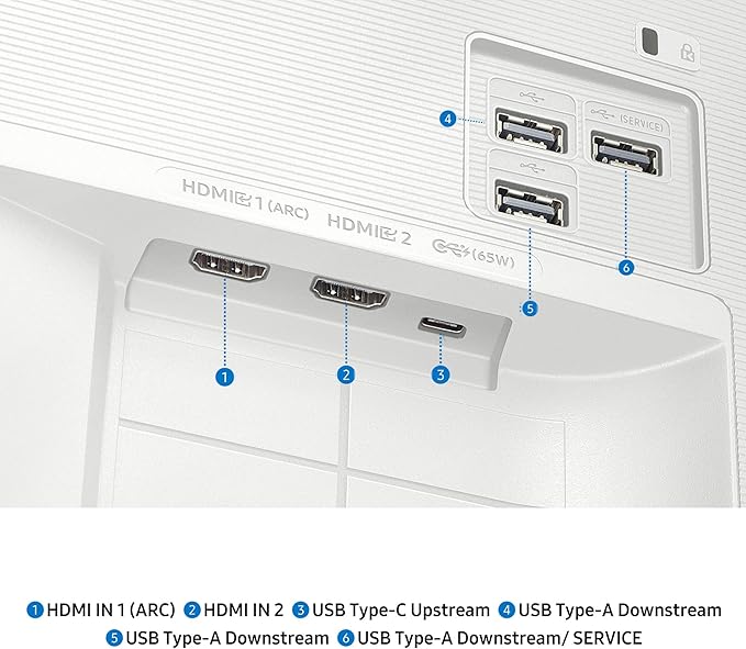 Samsung 32” Smart Monitor M7 (M70F) 4K UHD Display, Samsung Vision AI, Smart TV Apps, Gaming Hub, USB-C, HDMI and USB-A, White, LS32FM703UNXZA, 2025