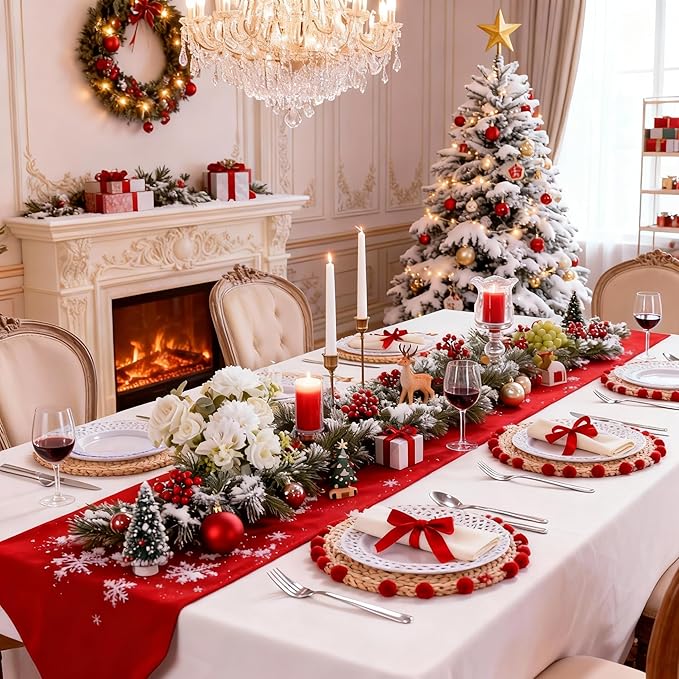 COLOSUS 60Pcs White Plastic Plates, Fancy White disposable Plates,Nice Scallop plates,Heavy Duty Lace Hollowed Out Plates include 30 Dinner Plate 10” and 30 Salad/Dessert Plate 7.5”for Christmas