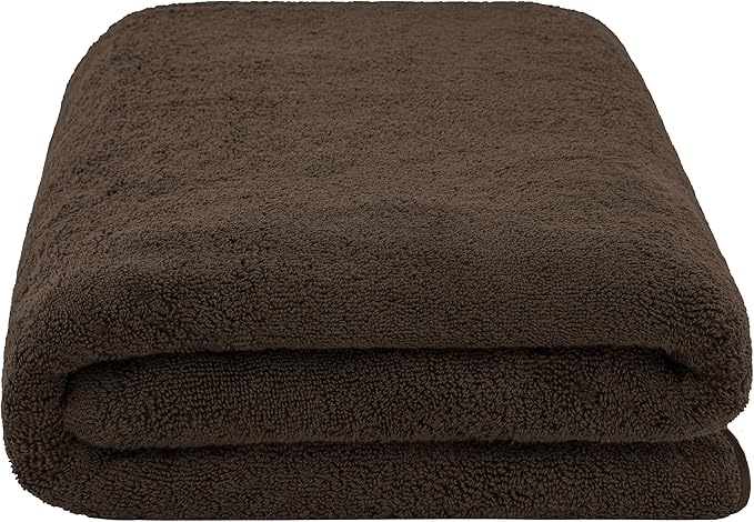 Cotton Paradise 100% Cotton Turkish Towel, Soft Absorbent Quick Dry, 40x80 Oversized Bath Sheet Towel, Chocolate Brown