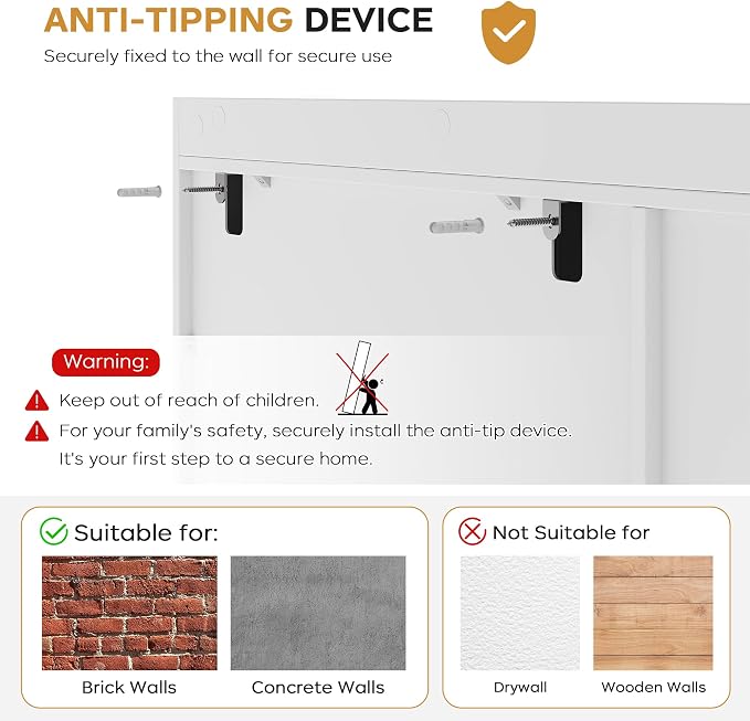 Over the Toilet Storage Cabinet, 31”W Bathroom Organizer with Double Doors, Above Toilet Rack, Detachable Toilet Paper Holder for Bathroom & Laundry Room White