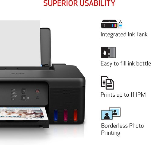 Canon PIXMA G1230 - MegaTank Inkjet Printer with High-Volume Printing | USB Required