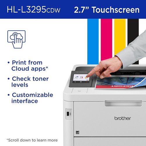 Brother HL-L3295CDW Wireless Color Laser Printer - Compact Design, Duplex Printing & NFC | 2-Month Refresh Trial Included