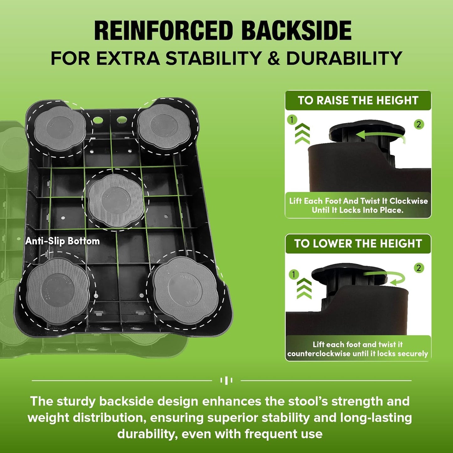 Small Step Stools for Adults - Portable Heavy-Duty Mobility Aid for Seniors | Noctilucent Design for Easy Access