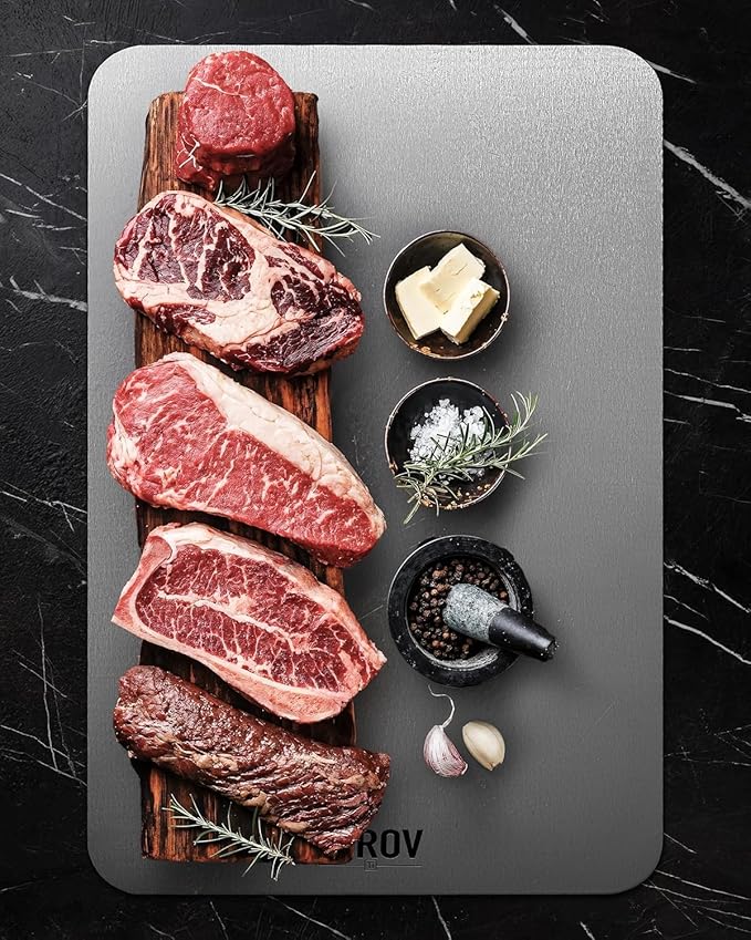 Titanium Cutting Board, 100% Pure Titanium Cutting Boards For Kitchen, Best Non Toxic chopping board, Dishwasher safe, Hygiene and Durability for Meat, Fruit, and Vegetables (12.6L*8.1W)