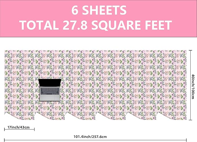 Altarho Baby Shower Wrapping Paper Roll - Pink Woodland Animals Truck Design Gift Wrap Sheets for Kids Boys Girls Baby Shower Party Decoration Celebration Total 28.5sq.ft