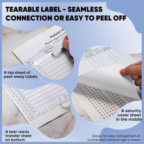 Confidential Sign-In Sheets by [Brand Name] - 250 Pack HIPAA Compliant 3-Part Forms | 8.5 x 11 Inches for Medical Offices