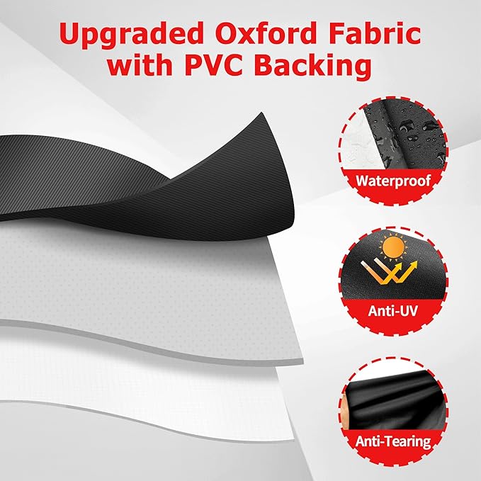 iCOVER Grill Cover, 60 inch BBQ Grill Cover for Outdoor Grill, Anti-UV & Fade Resistant Gas Grill Cover, Waterproof Barbecue Grill Covers for Weber, Char-Broil, Nexgrill and More, Black