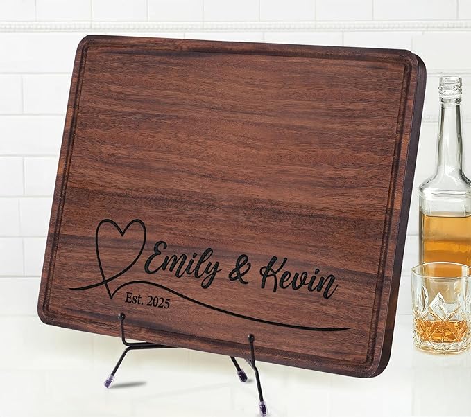 Personalized Cutting Board for Mom & Grandma – Custom Engraved Kitchen Gift with Kids’ or Grandkids’ Names | Perfect Christmas, Birthday, or Mother’s Day Gift for Mom and Grandma