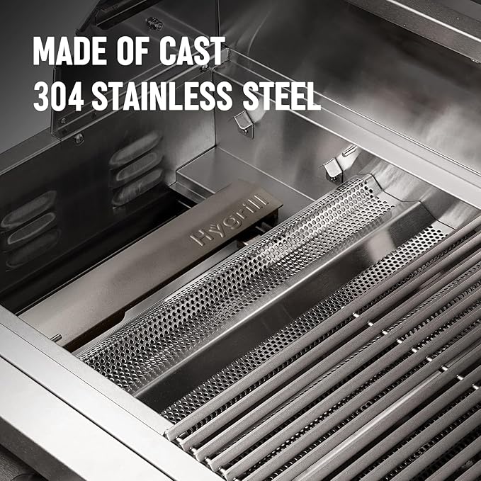 Hygrill Premium XTR 3-Burner Built In Grill, Stainless Steel Grill Head for Outdoor Kitchen and BBQ Grill Island, Heavy Duty Natural Gas Grill