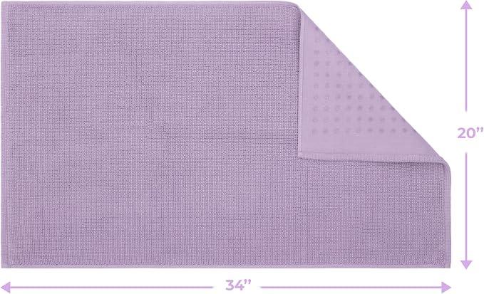 Cotton Paradise 100% Cotton Turkish Bathmat Rug, Soft Absorbent Quick Dry Non Slip, 20x34 Bathmat Rug, Lilac