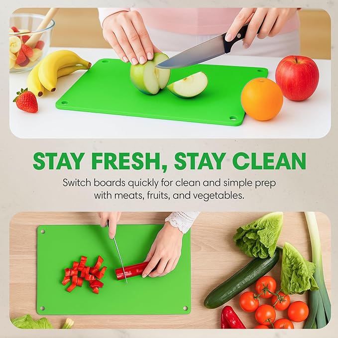 XL Meal Prep System Cutting Board - Large Cutting Board with Juice Groove, Spikes, Drip Tray & Removable Surface - Carving Board - BBQ Essential & Kitchen Gifts - BPA Free Cutting Board - Green