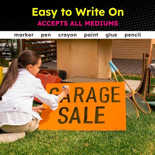 Hygloss Medium Poster Board - 25 Neon Pink 11x14 Colored Boards | 10 Pt. Thickness for Projects & Displays