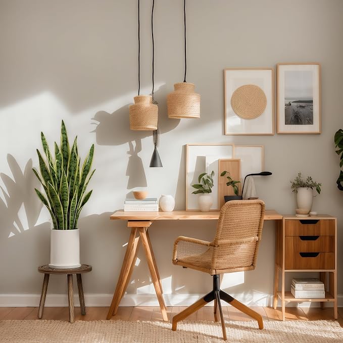 3-Pack Wood Plant Stands Indoor, Single Plant Stand for 6-12 Inch Pots, Mid-Century Modern Plant Stool, Tall Plant Stand for Large Plants Perfect Fit for Living Room, Balcony, Office