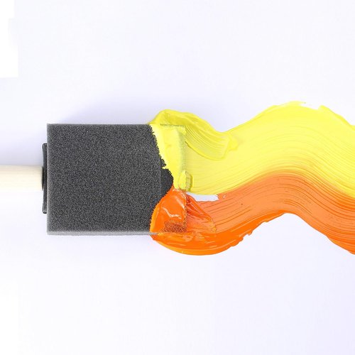 Bates Foam Paint Brushes - 16 Pack Violet Sponge Brushes for Effortless Painting & Staining