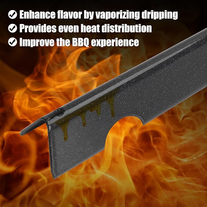 17 1/8'' Flavorizer Bars and Heat Deflector Replacement for Weber Genesis II E-410 E-435 S-435, Genesis II/LX 400 Series (2017 and Newer),Porcelain-enameled Accessories for Weber 66033 66040"