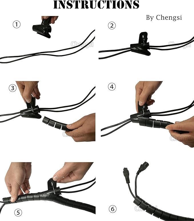 Cable Sleeve Organizer 118inch Coiled Tube Cable Cable Management Sleeve for Home Office PC TV Silver