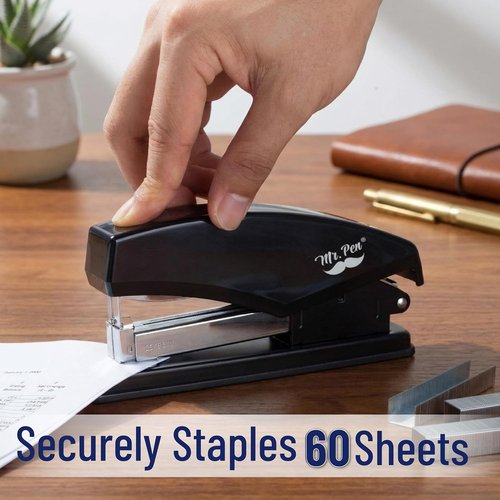 Mr. Pen Heavy Duty Stapler - Ergonomic Design, 60 Sheet Capacity, Includes 3600 Staples, Jam-Free