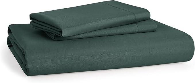 Bedsure Duvet Cover Queen Size - Soft Double Brushed Bedding Set for Kids & Adults, Zipper Closure, 3 Pieces, Includes 1 Duvet Cover (90"x90") & 2 Pillow Shams, NO Comforter, Forest Green