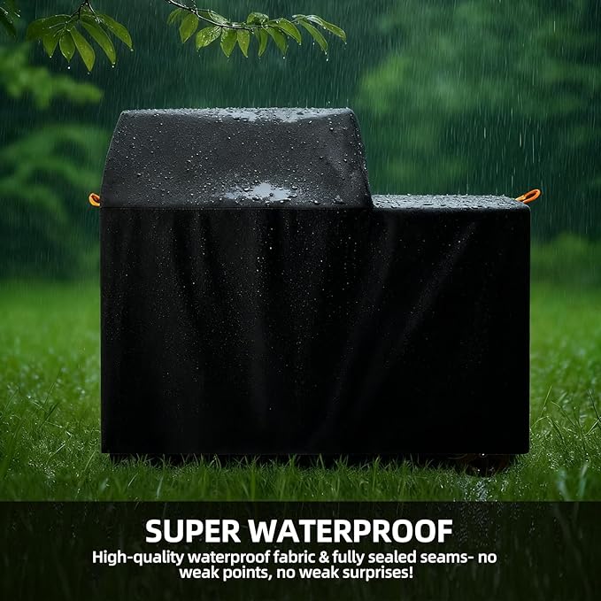 Waterproof Grill Cover for Traeger Woodridge Wood Pellet Smoker, 600D UV Resistant & Rip-Proof Smoker Fabric, Full-Length All Weather Outdoor Accessories Bac761 (Cover Only)
